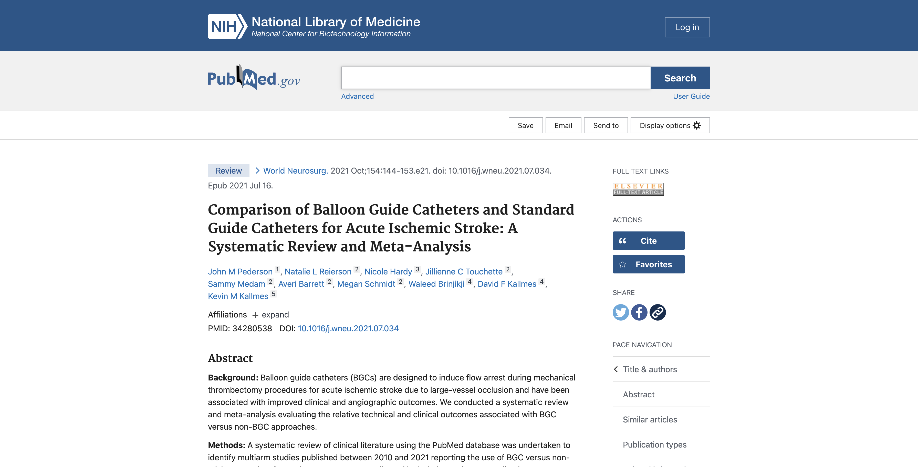 Comparison of Balloon Guide Catheters and Standard Guide Catheters for Acute Ischemic Stroke: A Systematic Review and Meta-Analysis