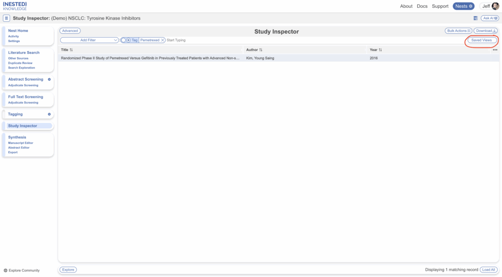 Study Inspector: Overview – Nested Knowledge