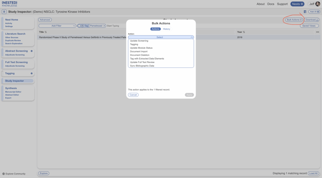 Study Inspector: Overview – Nested Knowledge