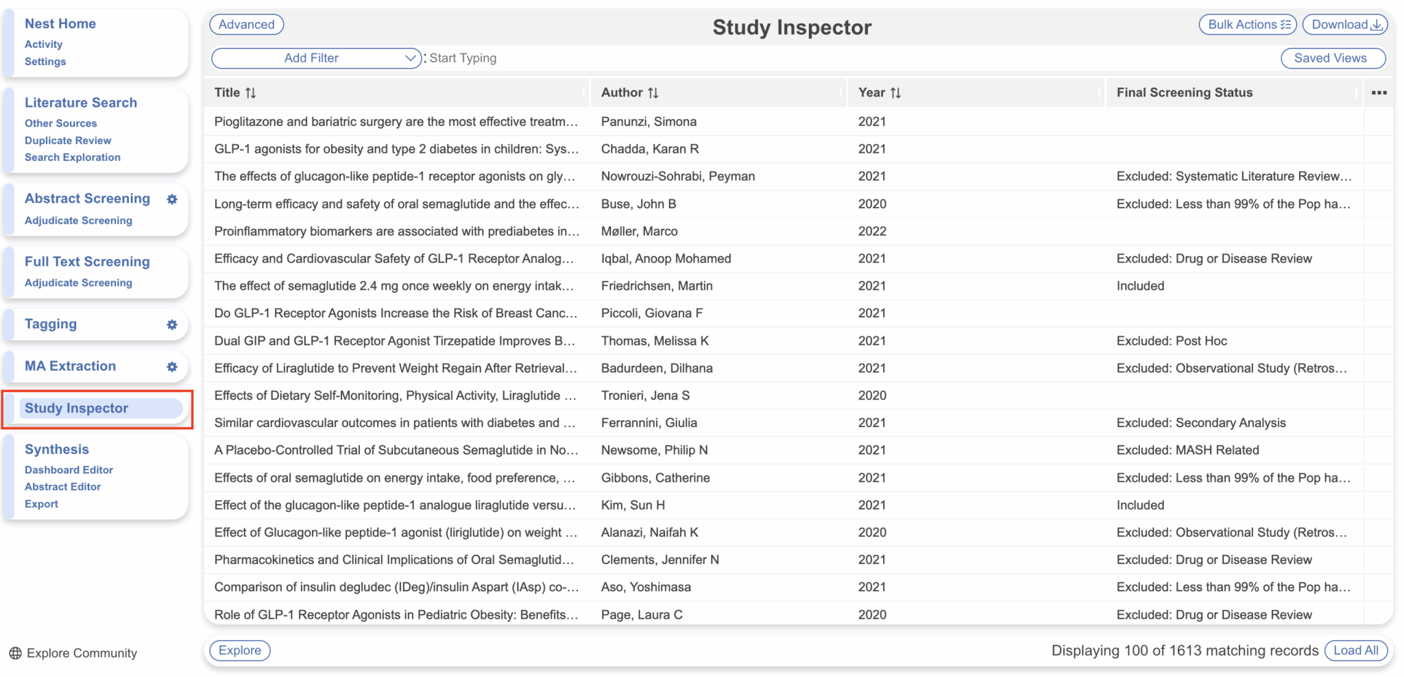 Study Inspector: Overview – Nested Knowledge