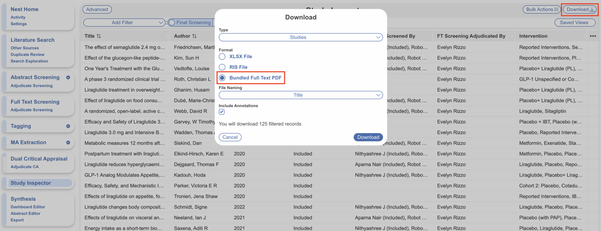 Export PDFs – Nested Knowledge