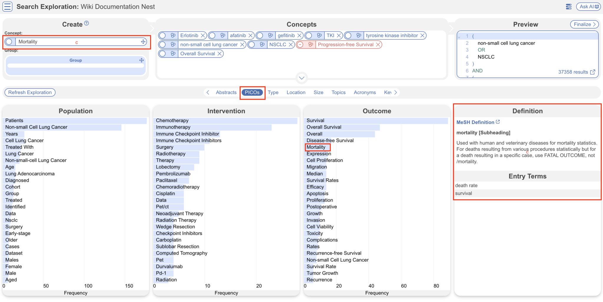 Search Exploration – Nested Knowledge