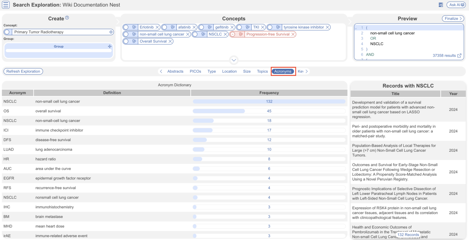 Search Exploration – Nested Knowledge