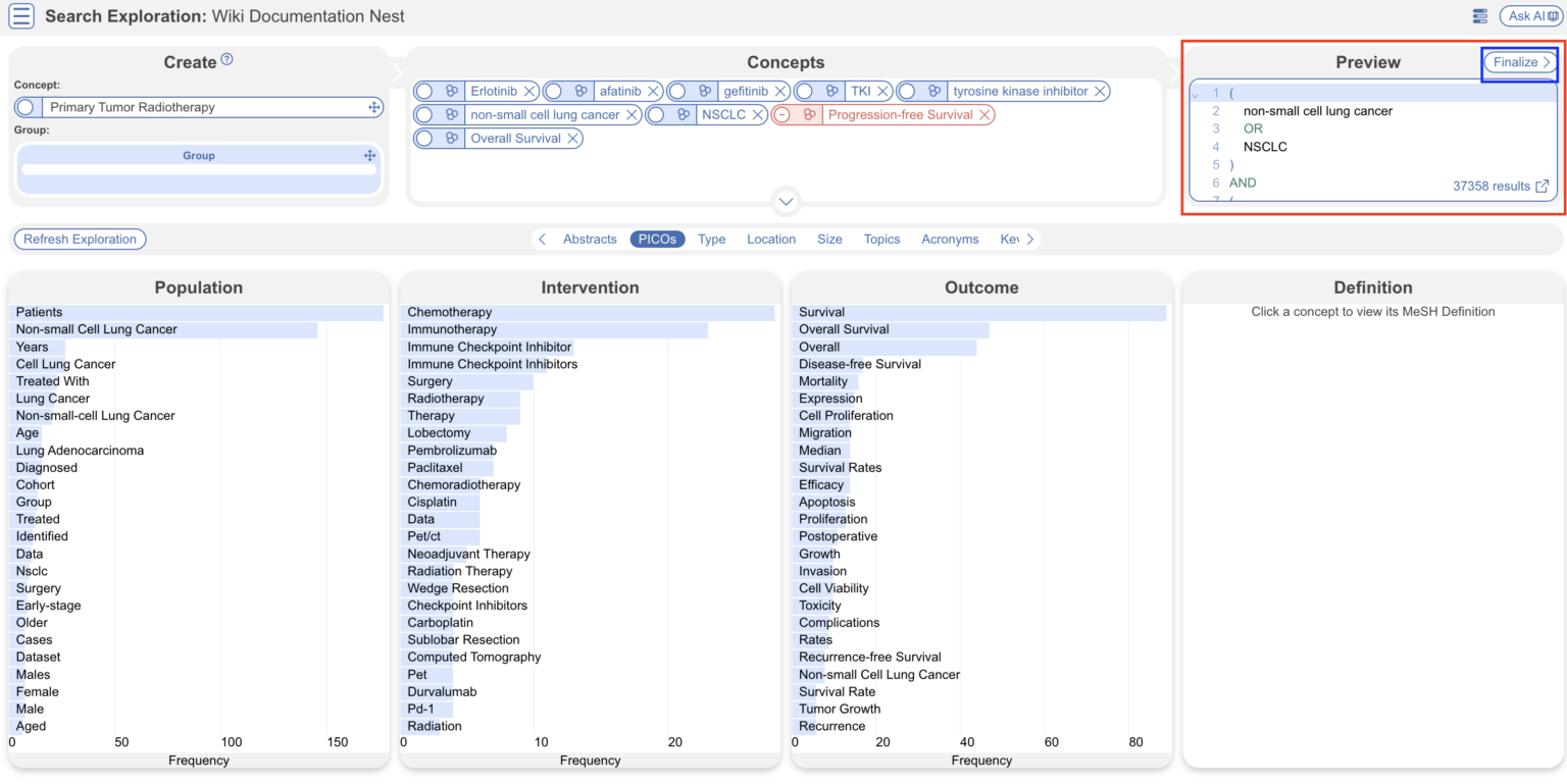 Search Exploration – Nested Knowledge