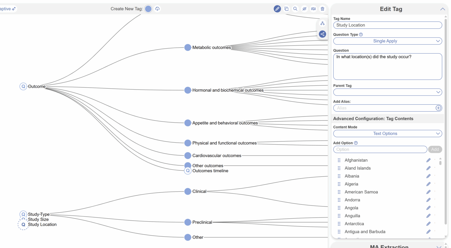 Tag Contents: Text Options – Nested Knowledge