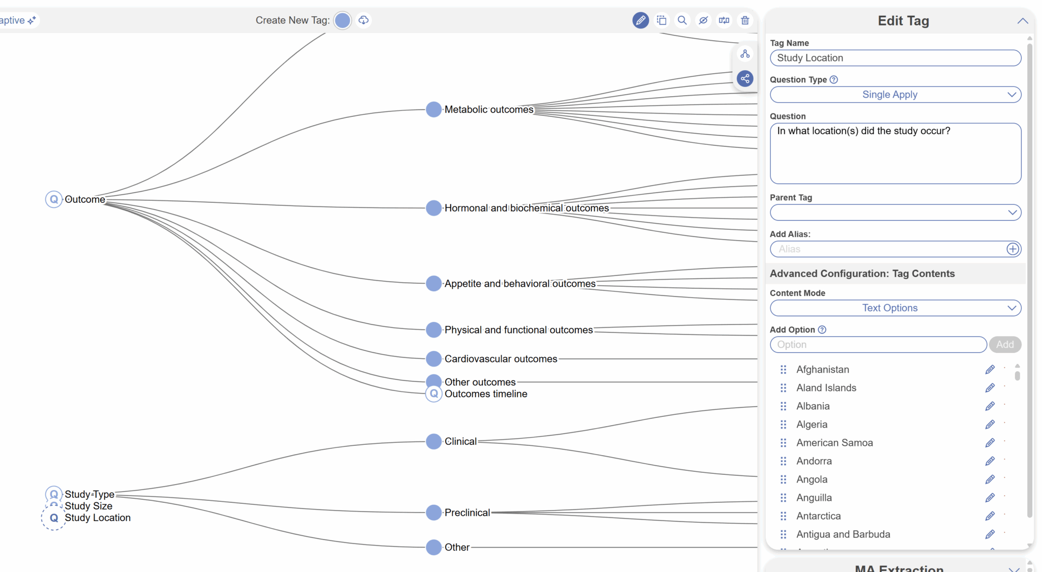 Tag Contents: Text Options – Nested Knowledge