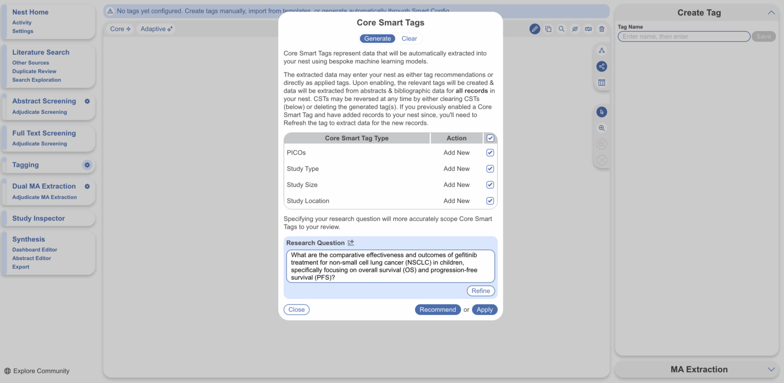Core Smart Tags – Nested Knowledge