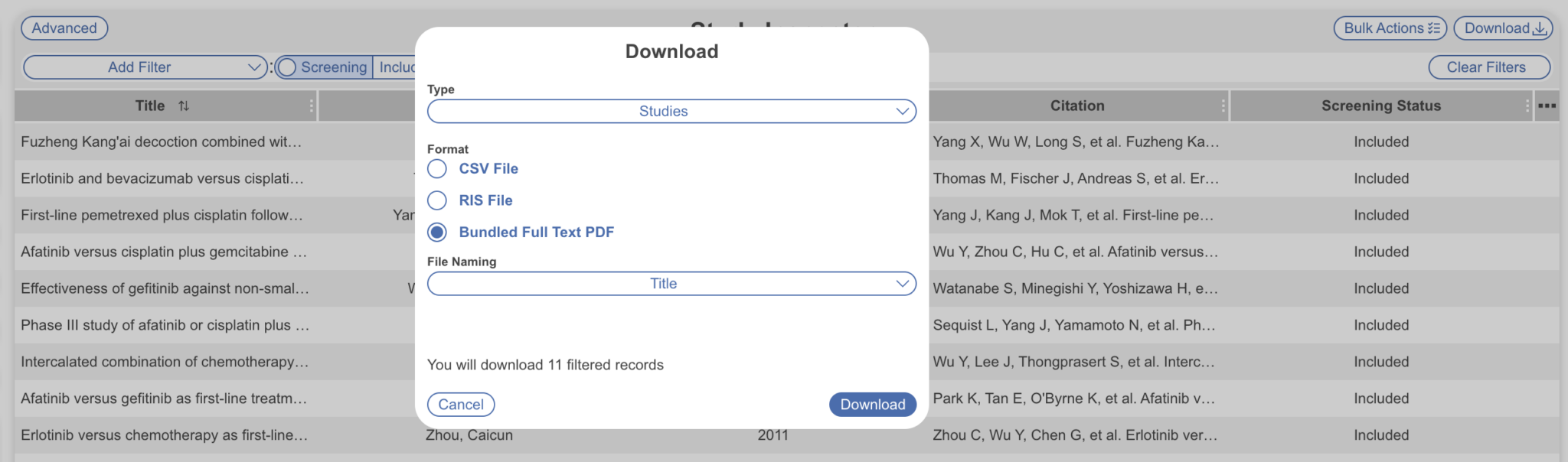 Download from Inspector – Nested Knowledge