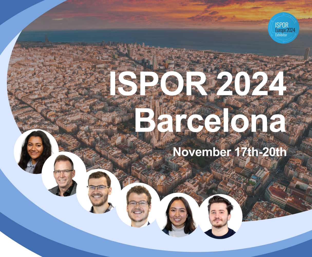 Meet Ranita Tarchand, Dave Thompson, Keith Kallmes, Kevin Kallmes, Jade Thurnham, and Marius Sauca at ISPOR 2024 in Barcelona, Spain. November 17th through 20th.