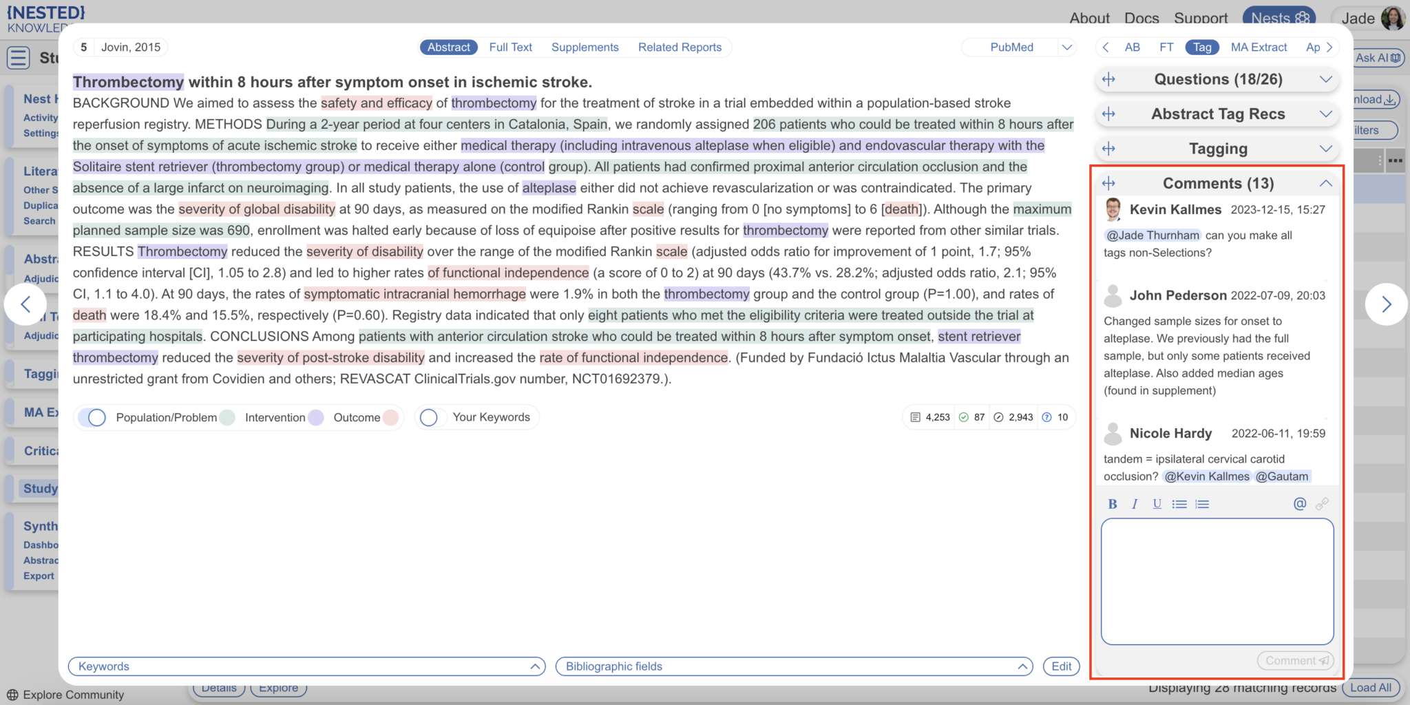Comments – Nested Knowledge