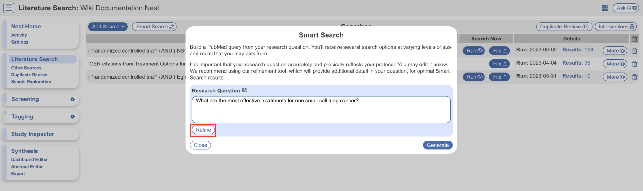 Smart Search – Nested Knowledge